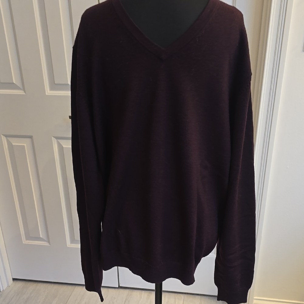 Brooks Brothers V-Neck Sweater - Deep Purple